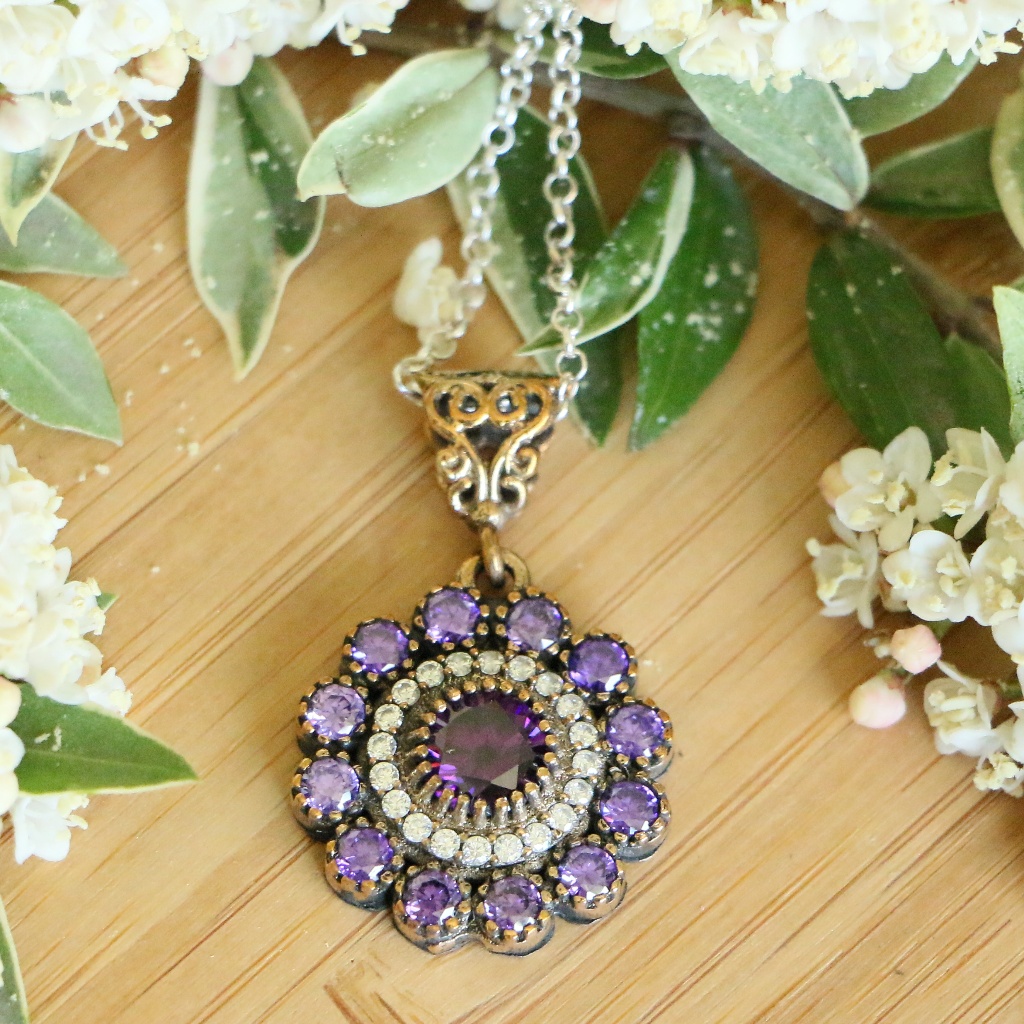 925 Sterling Silver Cubic Zirconia Stones Pendants